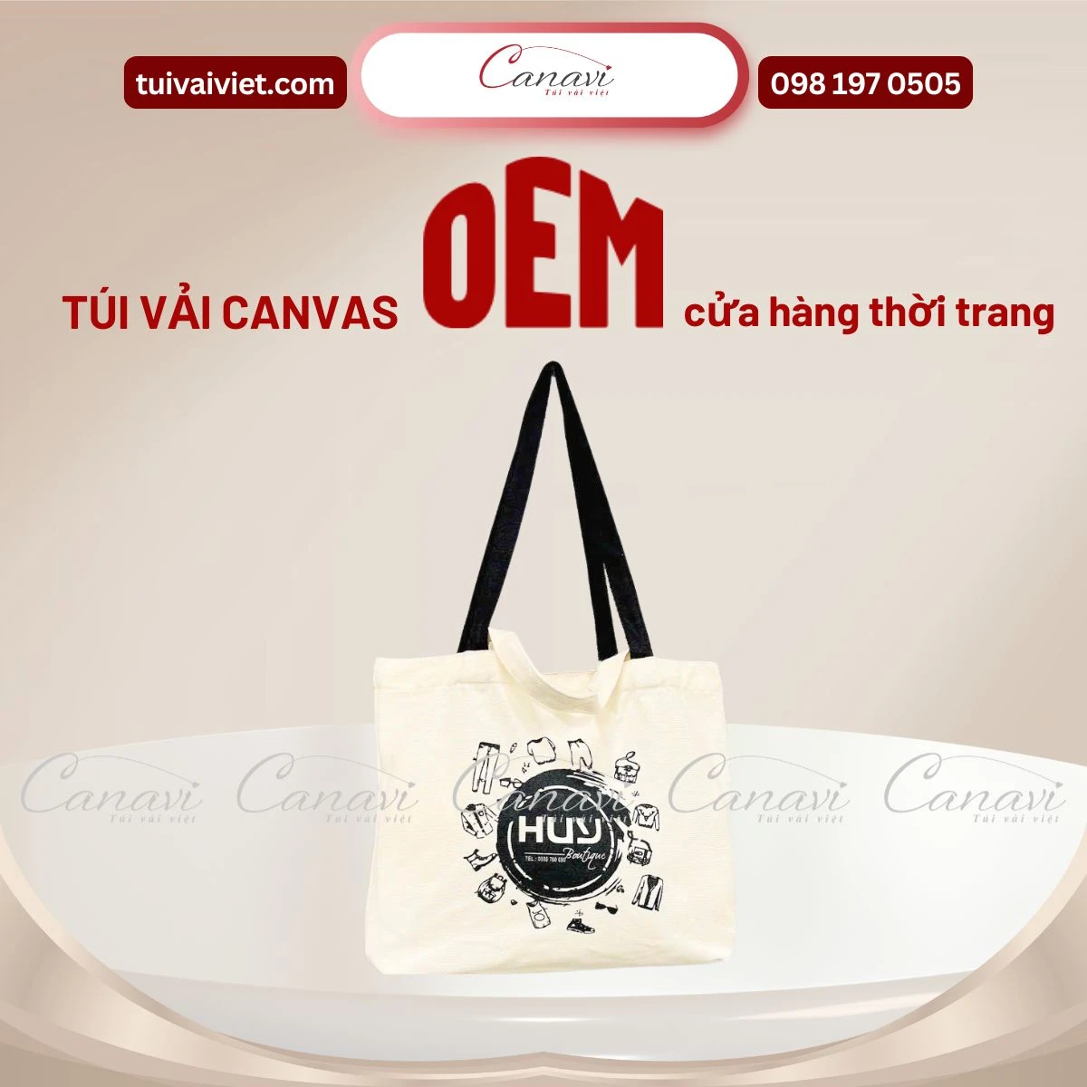 Giải pháp OEM túi vải canvas cho các cửa hàng thời trang