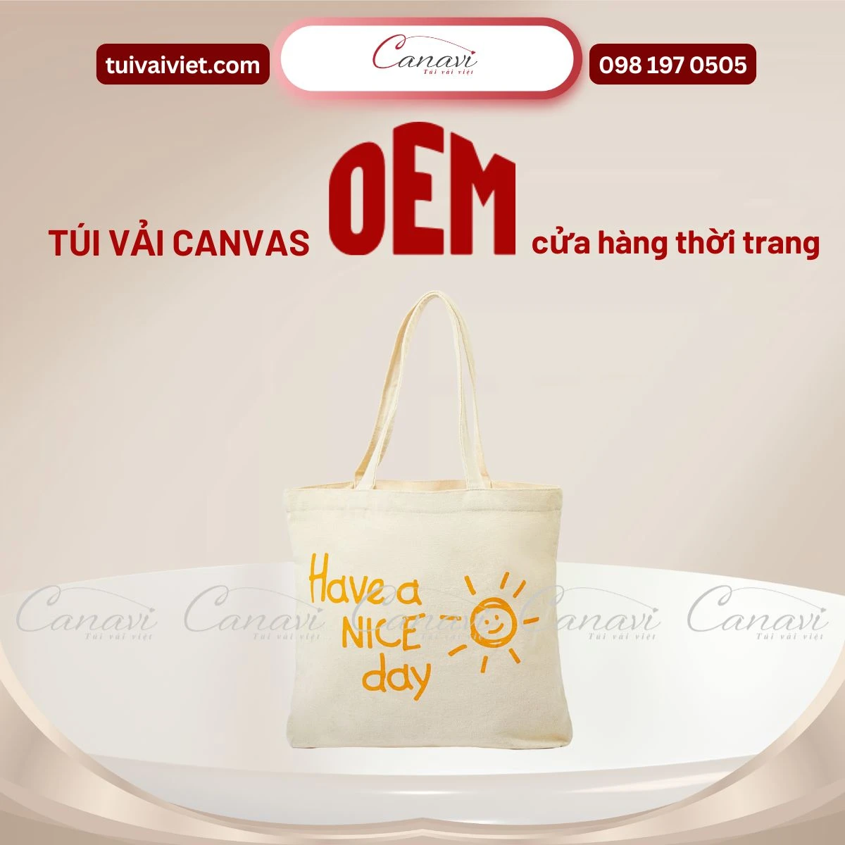 Túi vải bố canvas tăng giá trị thương hiệu - hiệu quả quảng bá cao