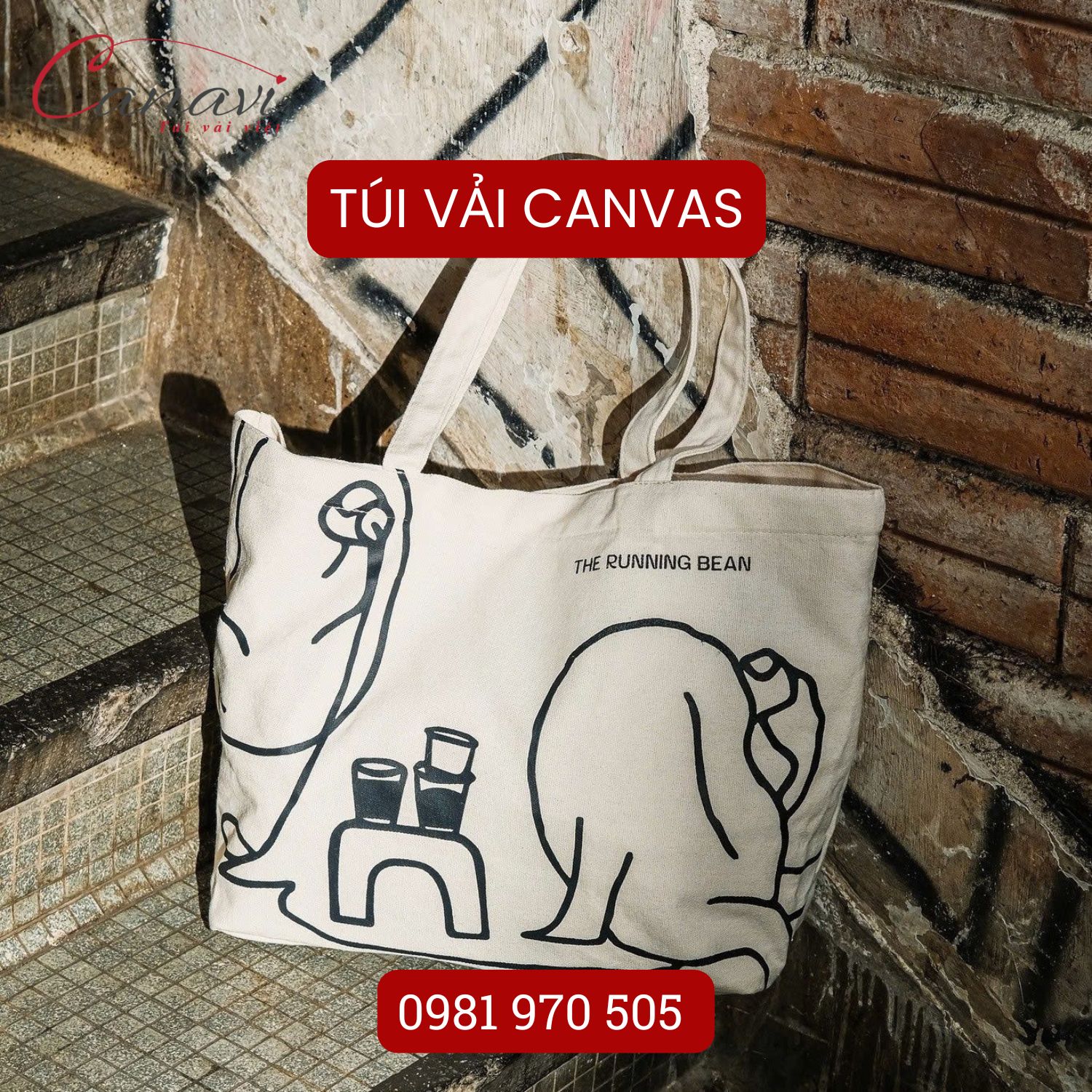 Túi vải canvas khổ lớn