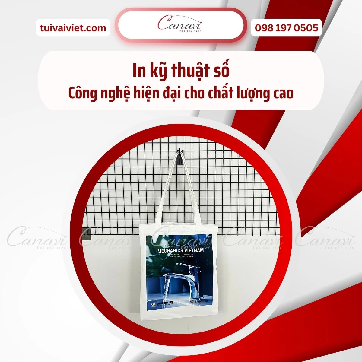 In kỹ thuật số lên túi vải canvas - Công nghệ hiện đại cho chất lượng cao