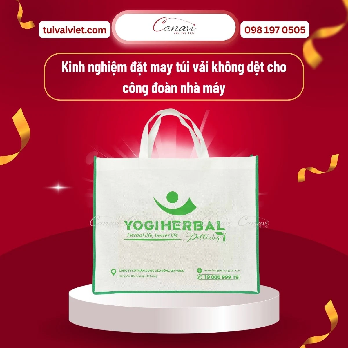 Những lưu ý đặt may túi vải không dệt cho công đoàn nhà máy