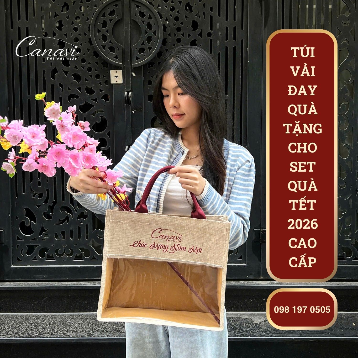 Túi vải đay: Chất liệu phù hợp cho set quà Tết 2026 cao cấp