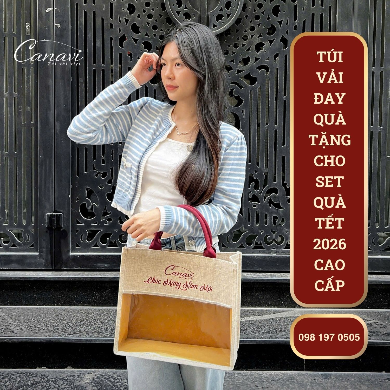 Lưu ý khi đặt may túi vải đay cho set quà Tết 2026