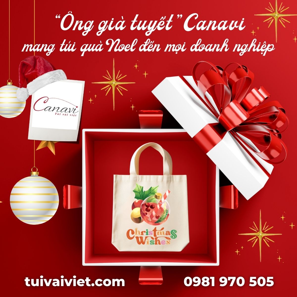 “Ông già tuyết” Canavi mang túi quà Noel đến mọi doanh nghiệp