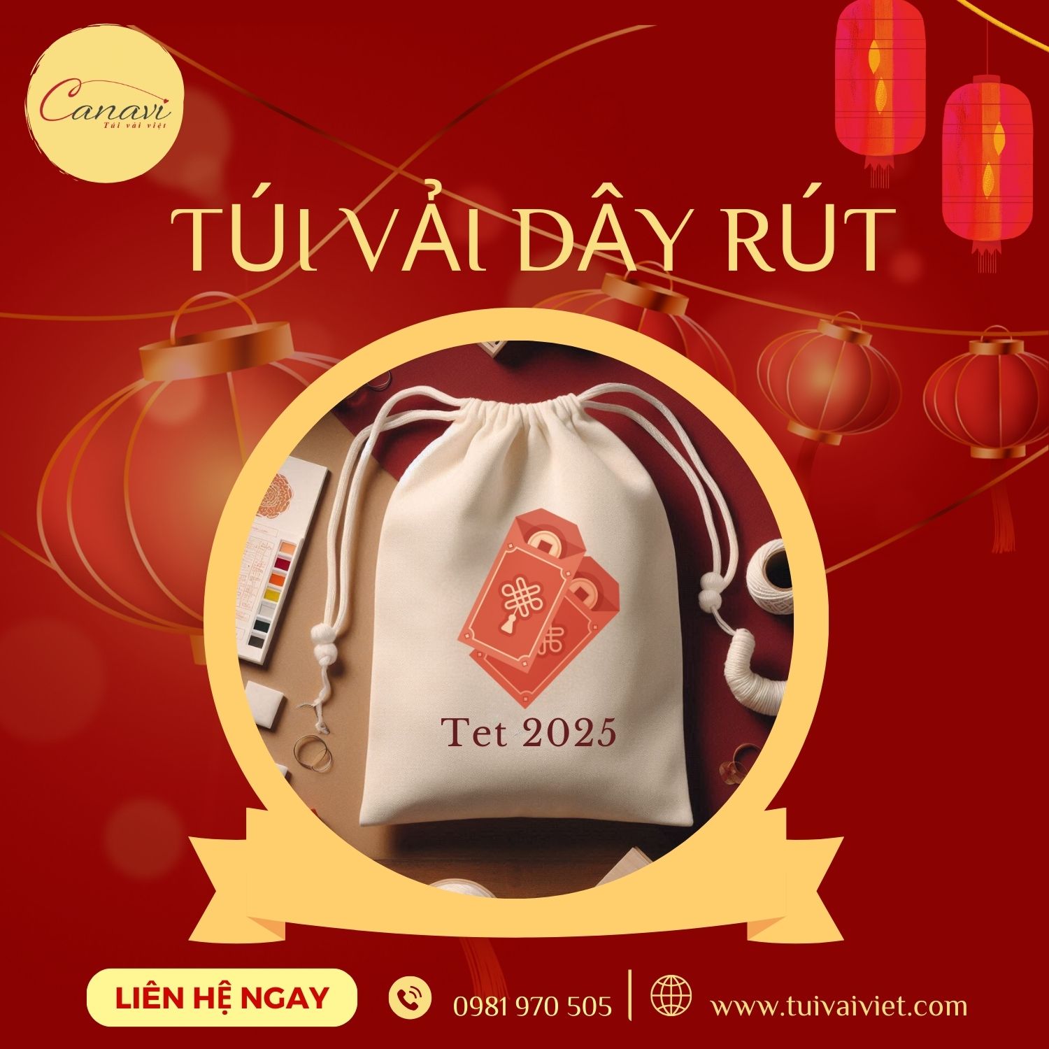 Tăng doanh thu dịp cuối năm chỉ với chiếc túi vải dây rút