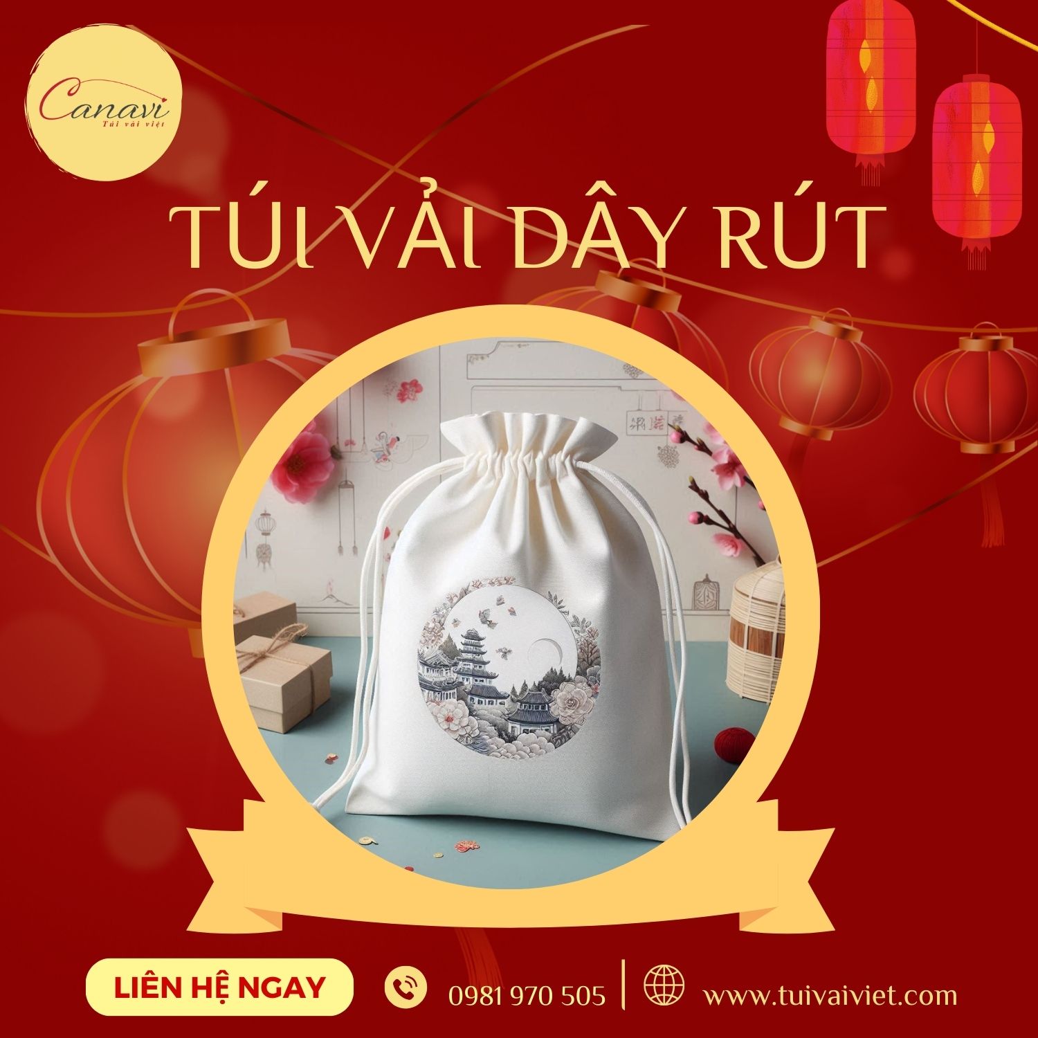 Túi vải dây rút - Giải pháp quà tặng thông minh cho doanh nghiệp