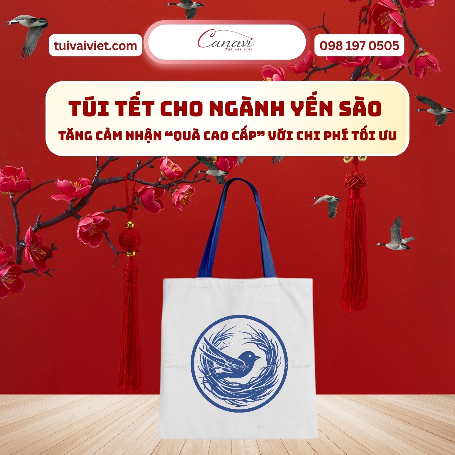Vì sao túi vải Tết đang trở thành xu hướng trong ngành yến sào?