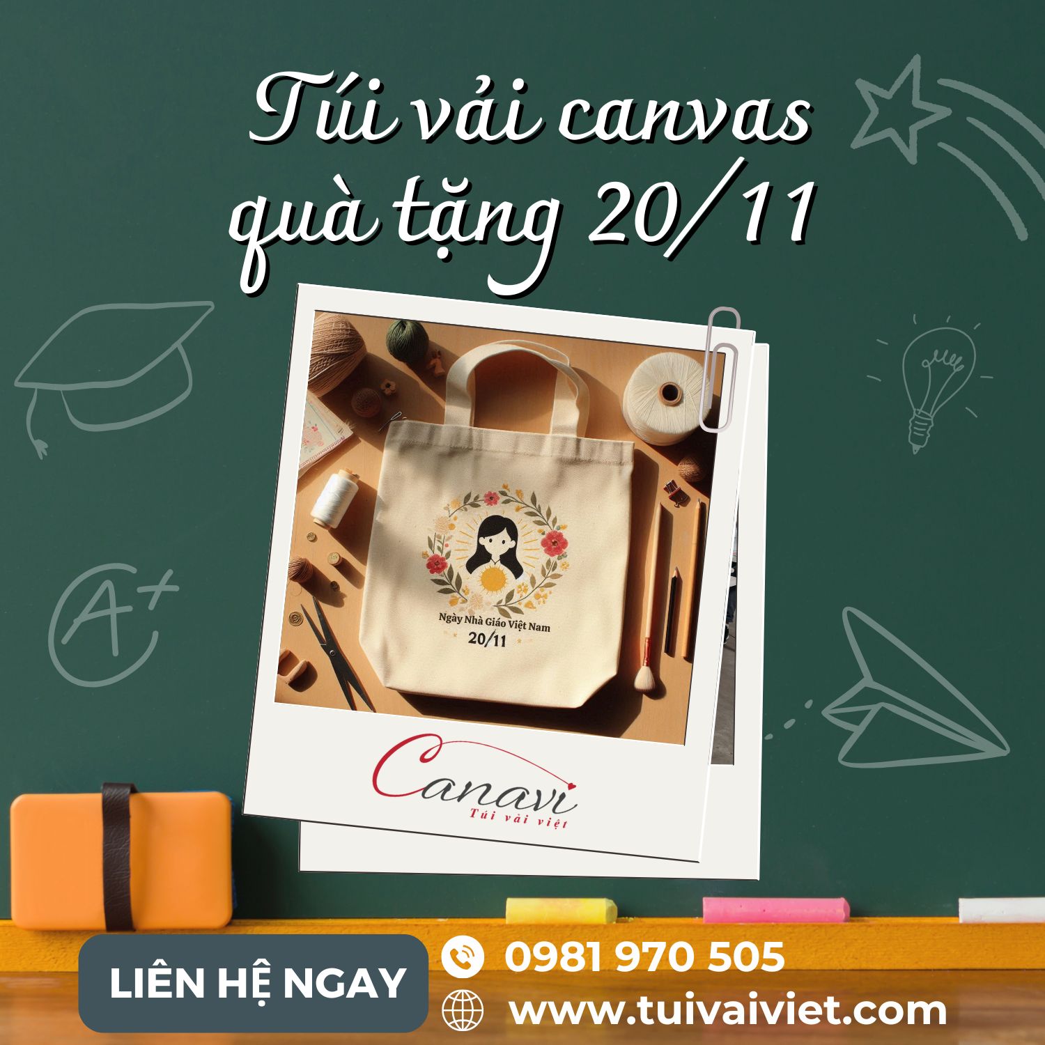 Xưởng may túi vải canvas Canavi – Nơi sản xuất quà tặng ý nghĩa