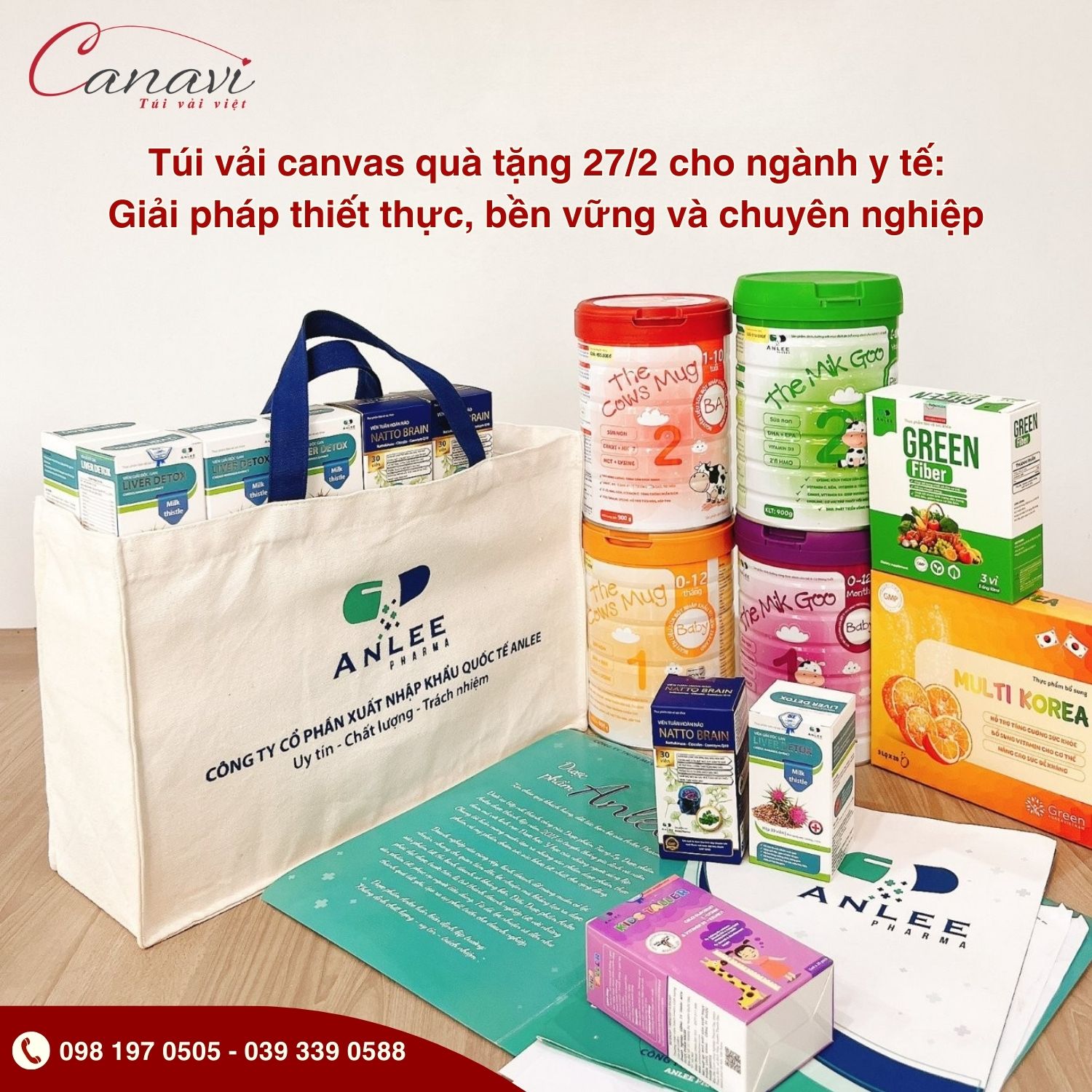 Túi vải canvas quà tặng 27/2 cho ngành y tế: Giải pháp thiết thực, bền vững và chuyên nghiệp