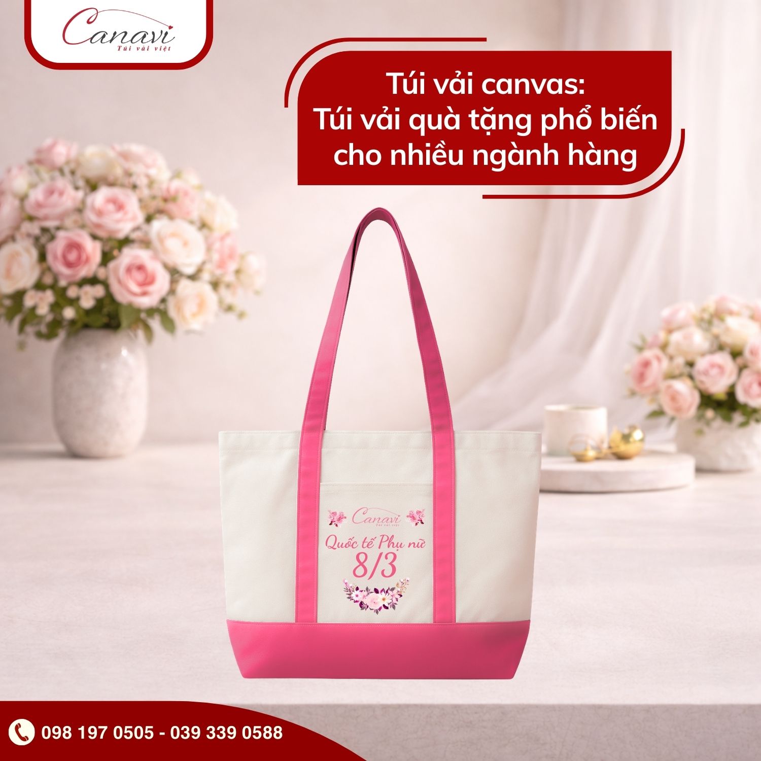 Túi vải canvas: Túi vải quà tặng phổ biến cho nhiều ngành hàng