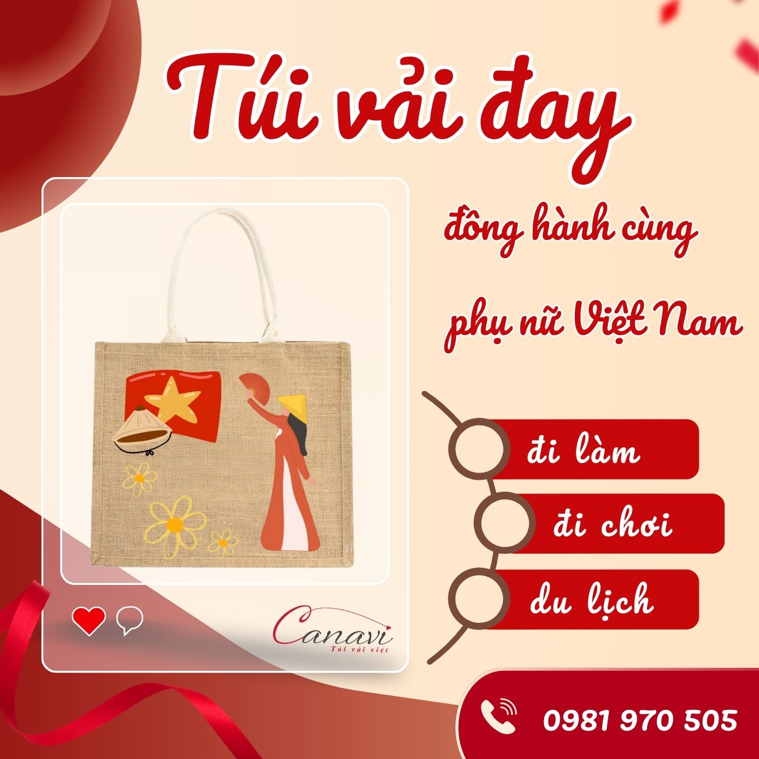 Túi vải đay - bạn đồng hành cùng phụ nữ Việt Nam