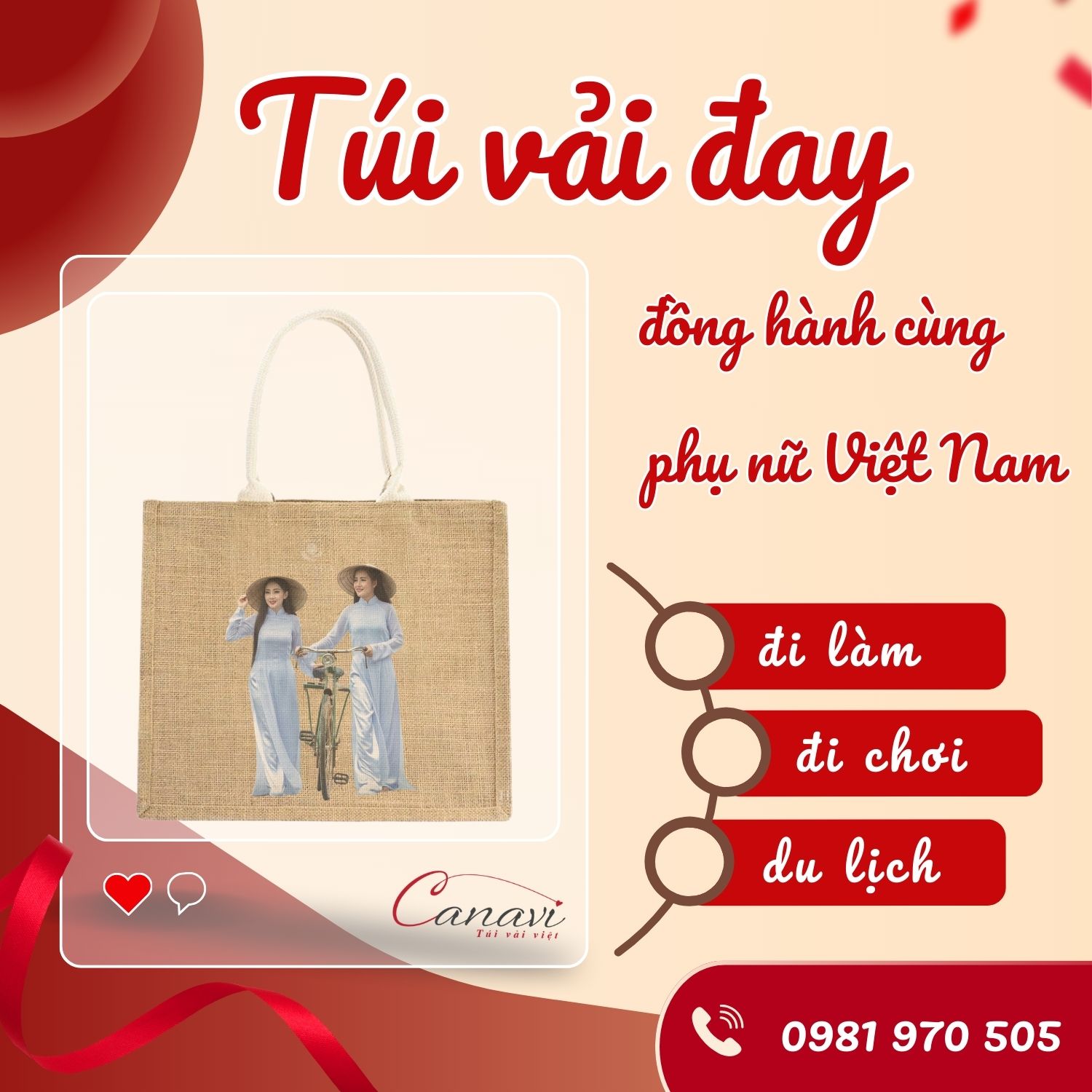 Túi vải đay - người bạn đồng hành trong cuộc sống hằng ngày