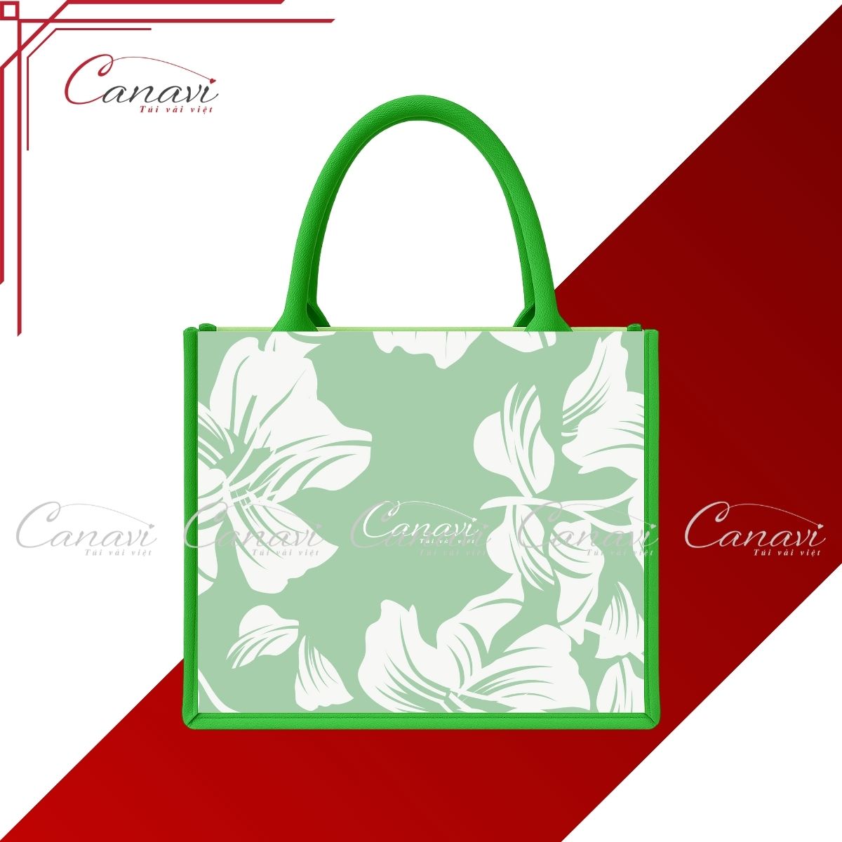 Túi Vải Đay TVD19 - Sắc Xanh Tươi Mát Trong Bộ Sưu Tập “4 Nàng” Chào Mừng 20/10