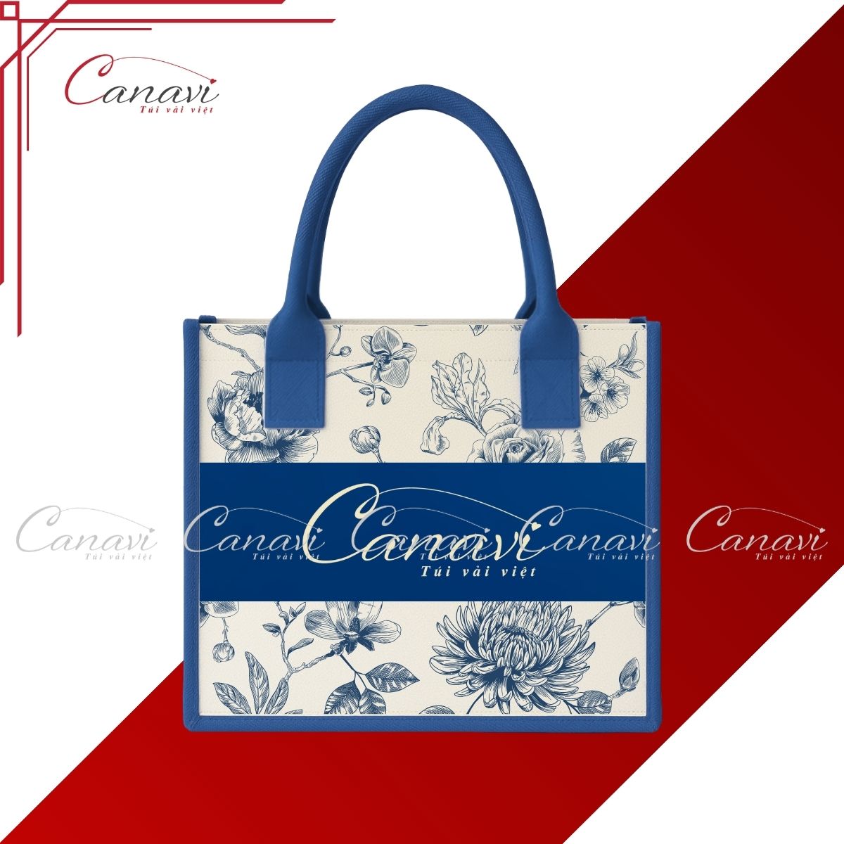 Túi Vải Đay TVD20 - Sắc Xanh Thanh Lịch Trong Bộ Sưu Tập “4 Nàng” Chào Mừng 20/10