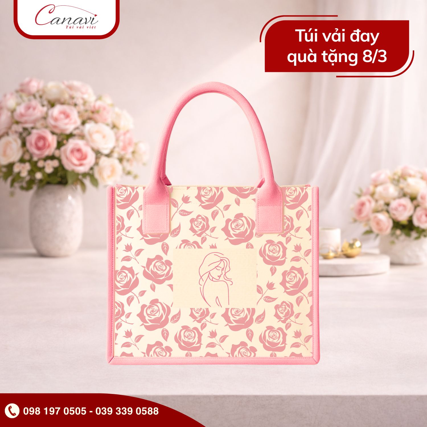 Canavi: Xưởng sản xuất túi vải quà tặng 8/3 theo yêu cầu doanh nghiệp