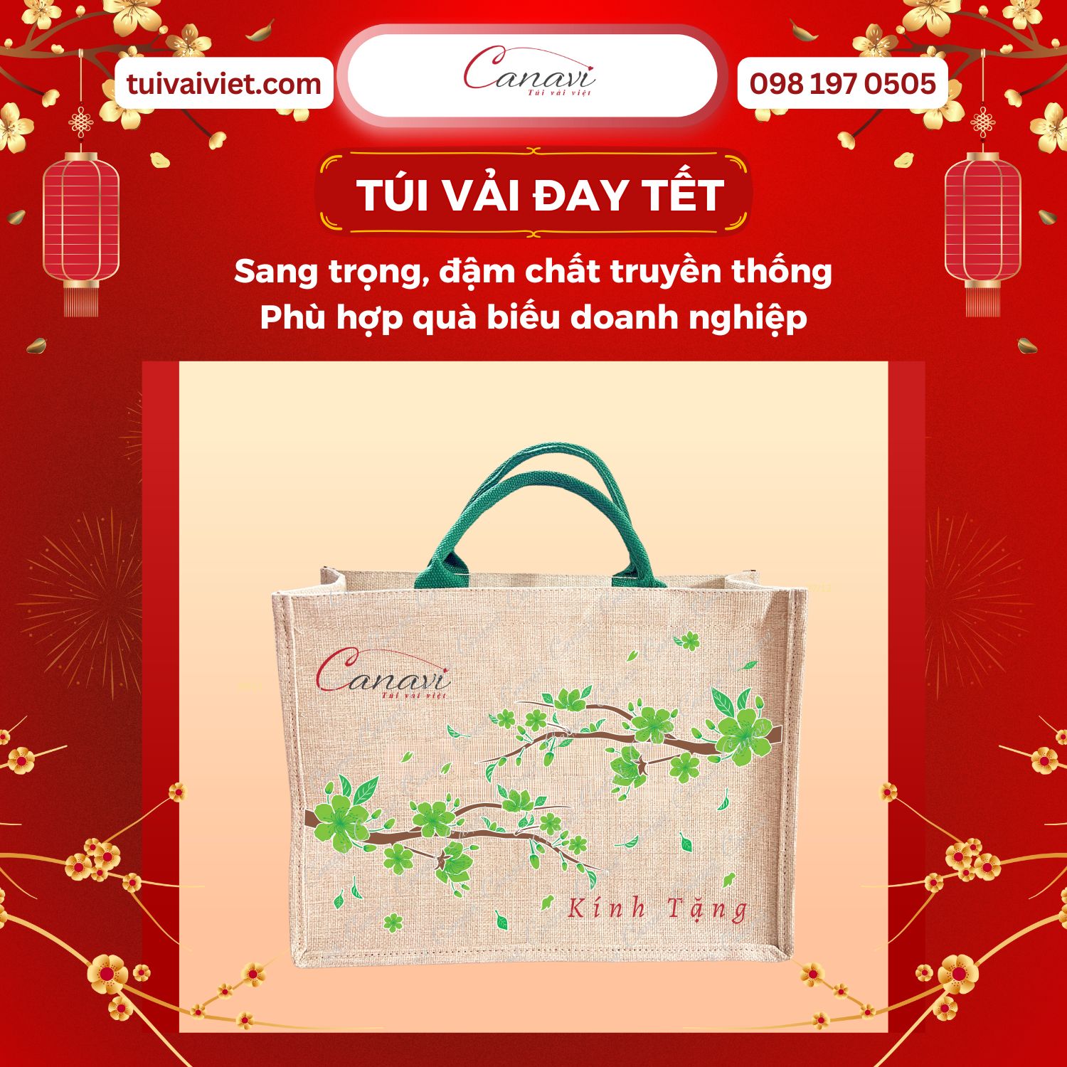 Vì sao túi vải đay trở thành xu hướng quà biếu Tết 2026?