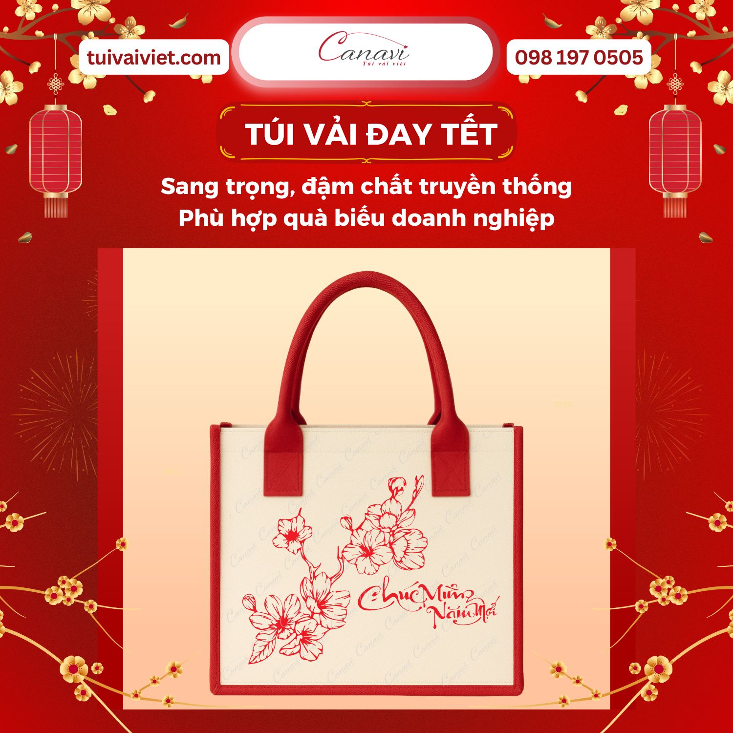 Vì sao doanh nghiệp nên chọn Canavi làm đối tác sản xuất túi vải đay Tết?