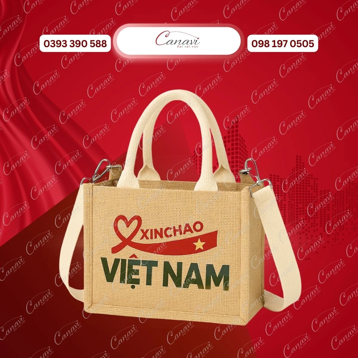 Túi Vải Đay Linen TVD16 - Việt Nam Bền Vững