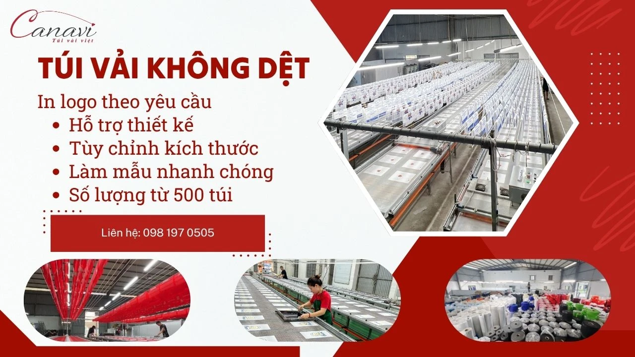 túi vải không dệt in logo theo yêu cầu