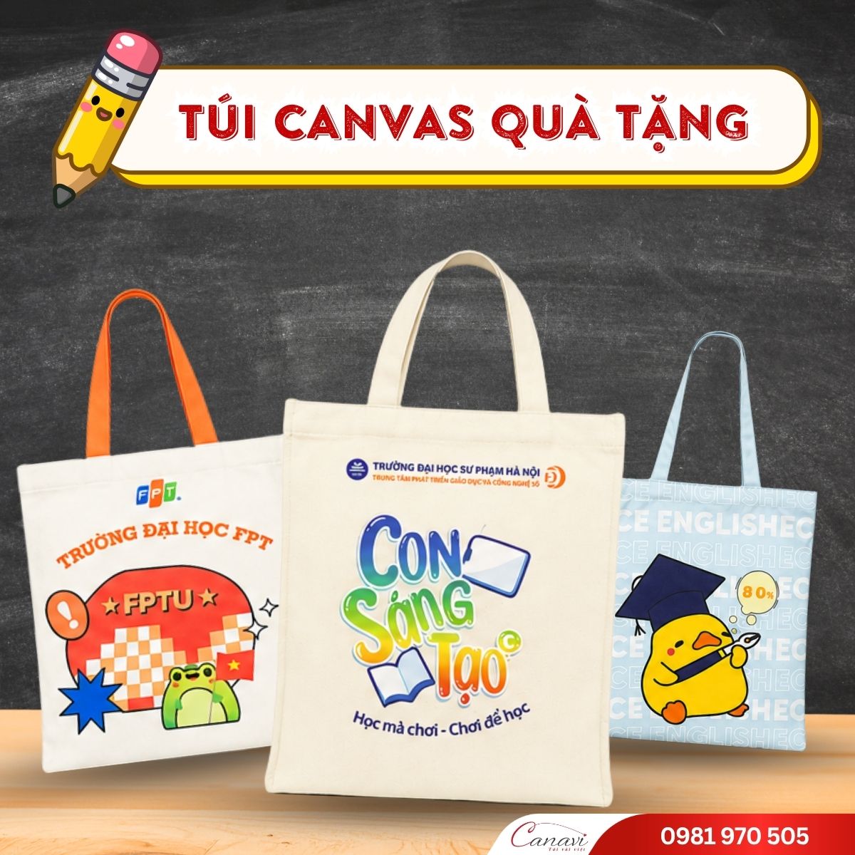 túi canvas quà tặng