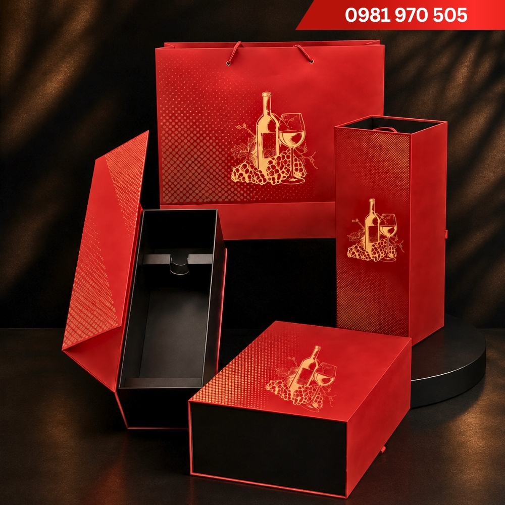 hộp đựng rượu vang Wine Bag Bordeaux