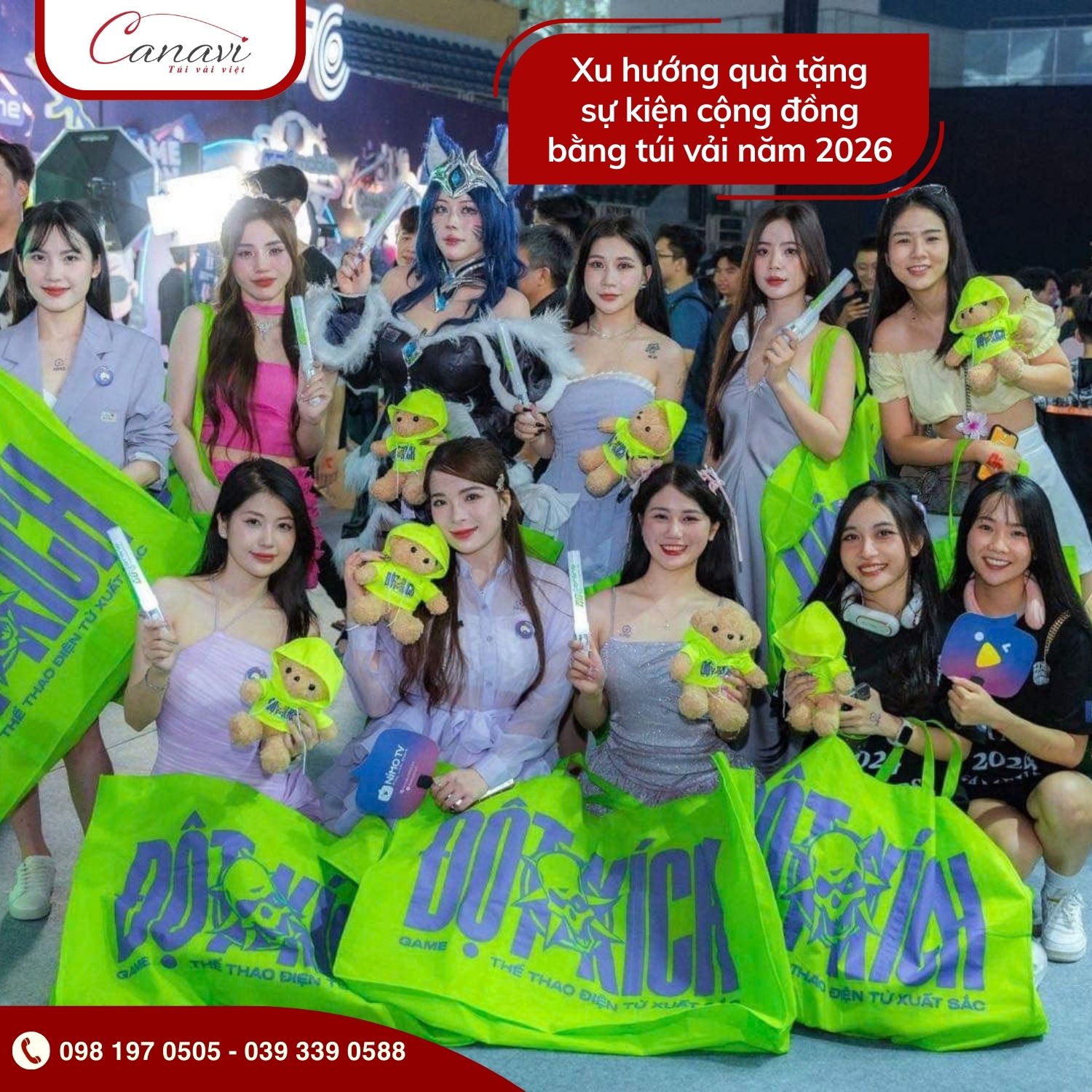 Xu hướng quà tặng sự kiện cộng đồng bằng túi vải năm 2026: Khi doanh nghiệp chọn giá trị bền vững để lan tỏa thương hiệu