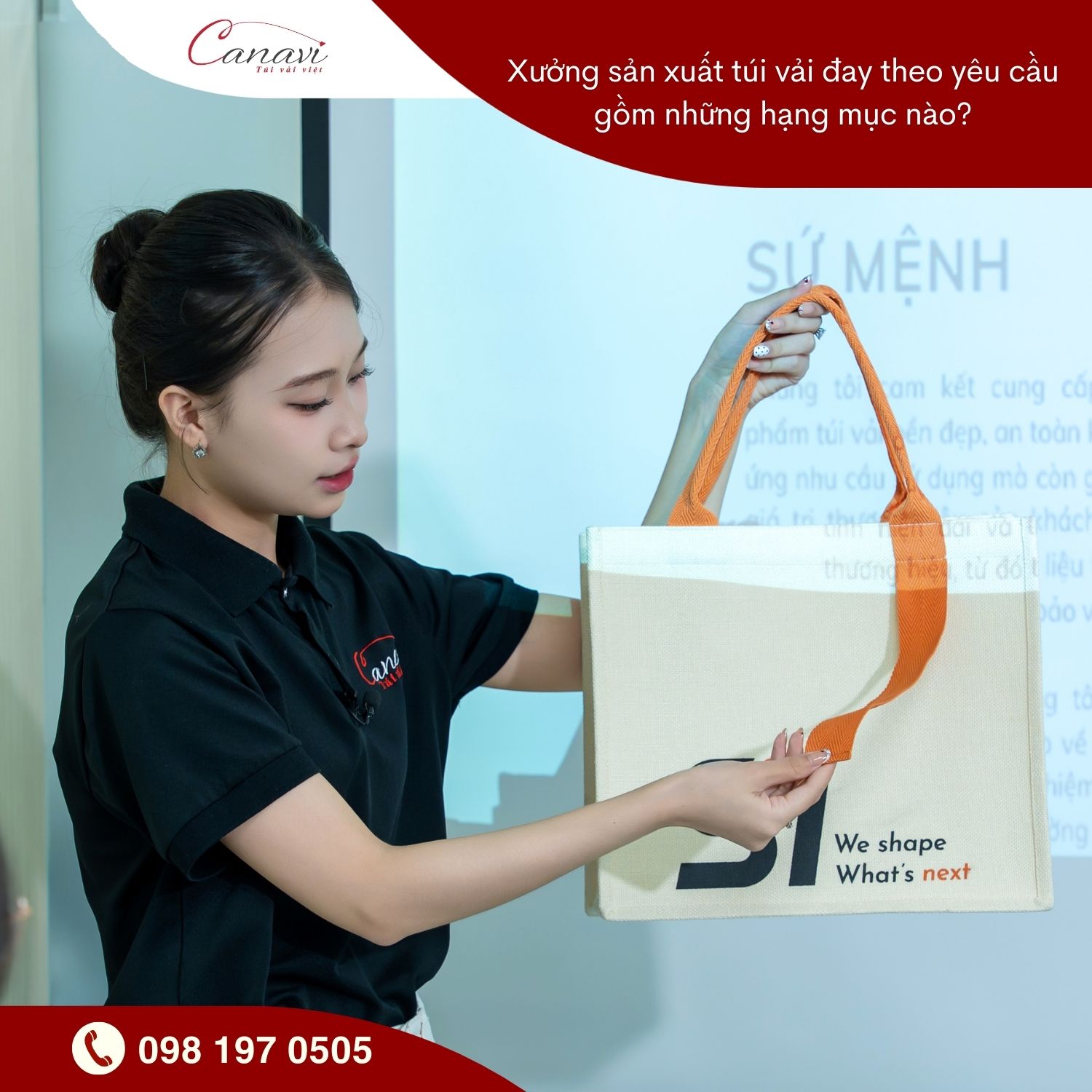 Xưởng sản xuất túi vải đay quà tặng theo yêu cầu giá tốt cho doanh nghiệp