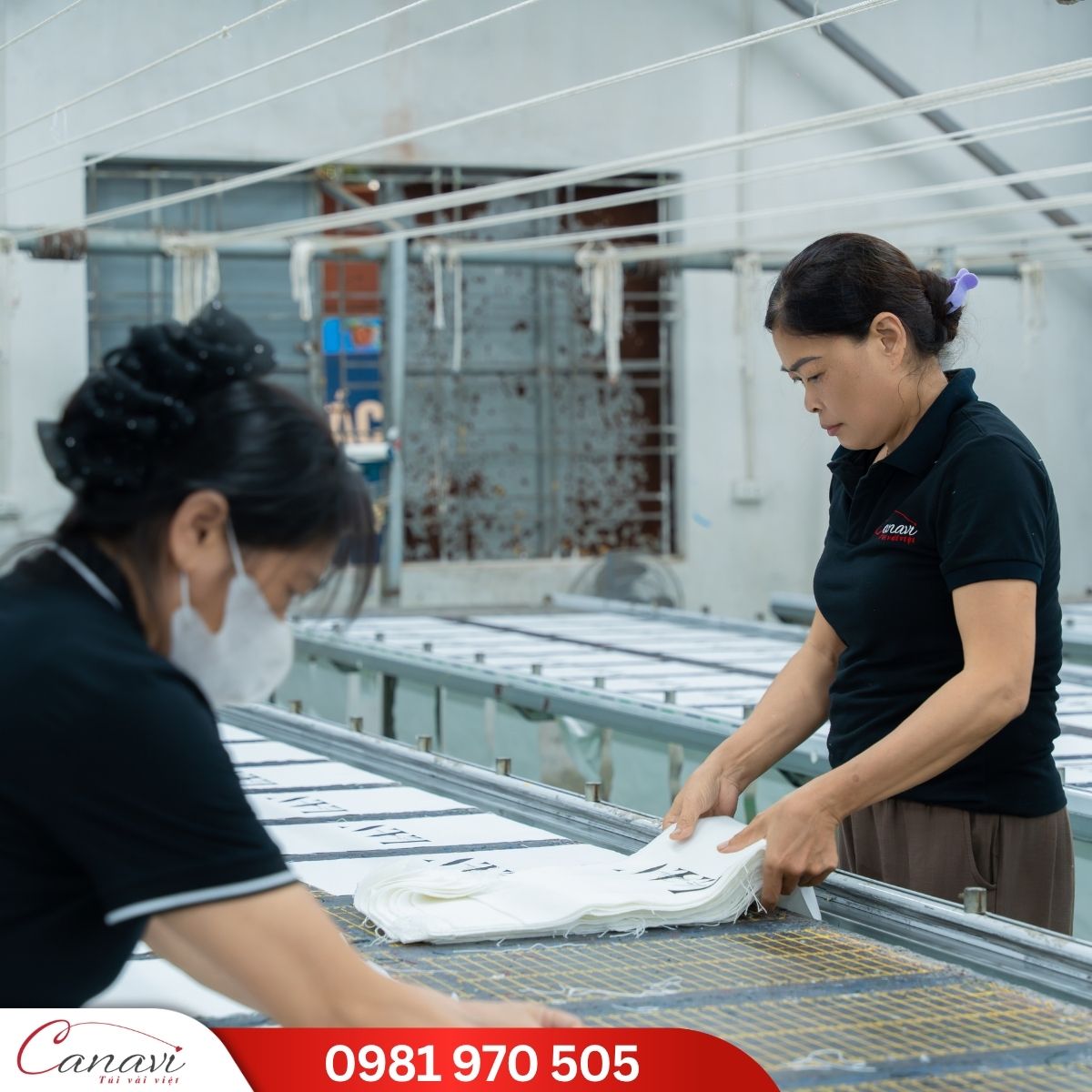 Xưởng sản xuất túi vải việt Canavi
