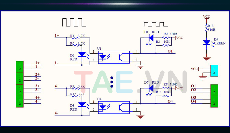 Module Chuyển Đổi Tín Hiệu Điện Áp PLC 4 Kênh