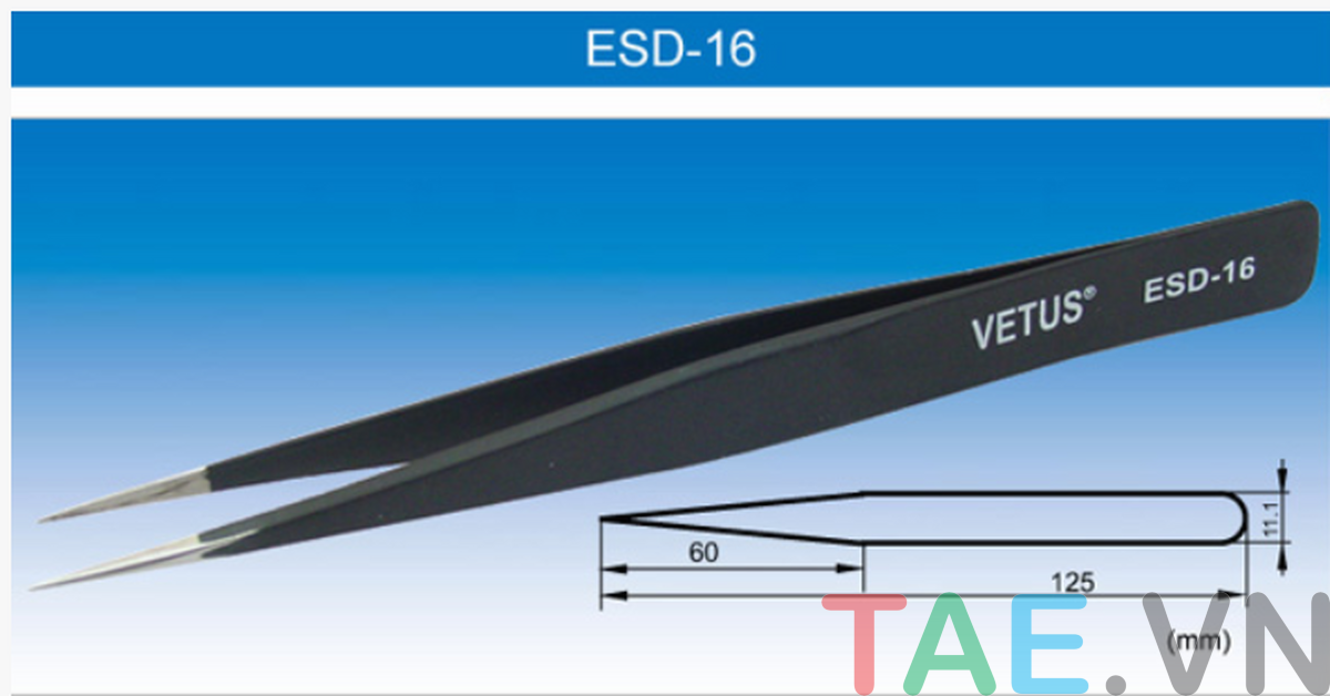 Nhíp Nhọn VETUS ESD-16