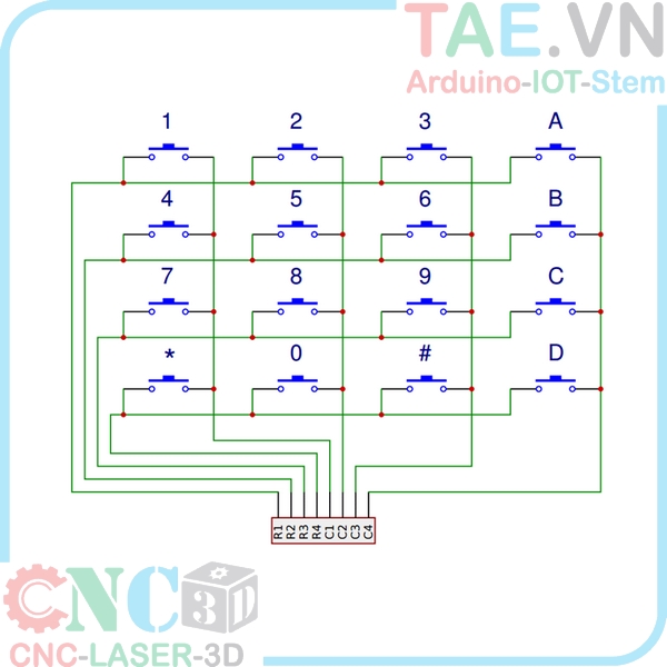 Bàn Phím Số Ma Trận 4*4