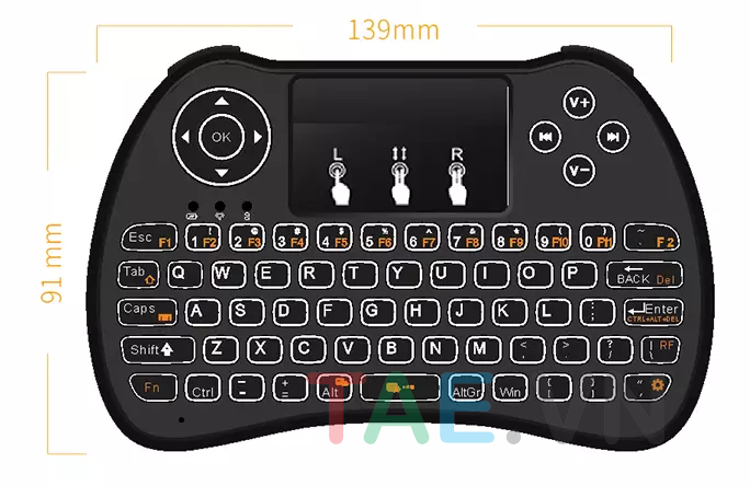 Bàn Phím Mini Không Dây H9 RGB