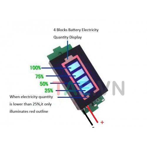 Mạch Hiển Thị Mức Pin 8.4V