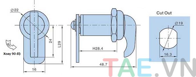 Khóa Tủ Điện Hengzhu MS412