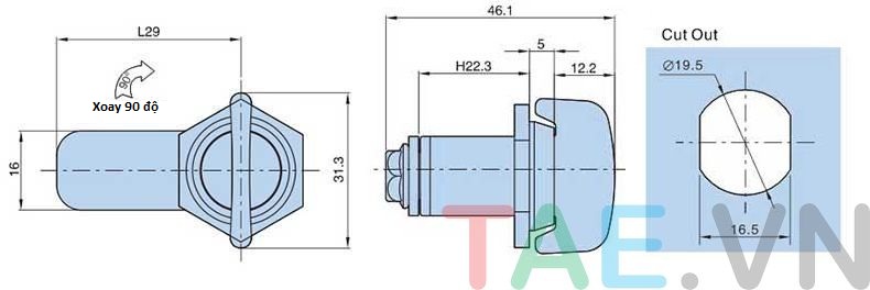 Khóa Tủ Điện HENGZHU MS424