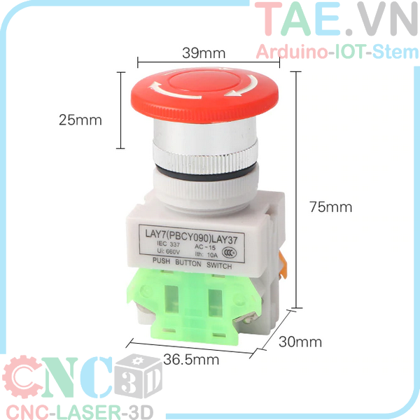 Nút Dừng Khẩn LAY37 Y090-11ZS