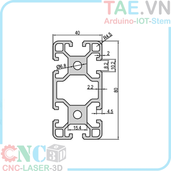 Nhôm định hình 4080