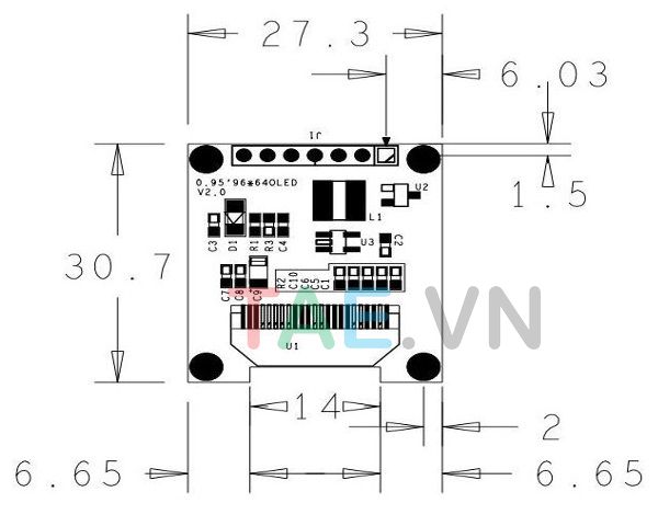 Màn Hình Oled 0.95 Inch Đủ Màu