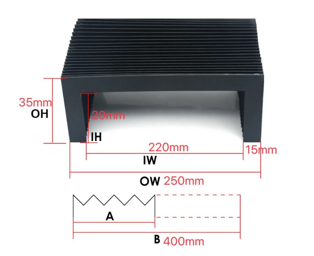 Tấm Chắn Bụi Chữ U Cho Máy CNC