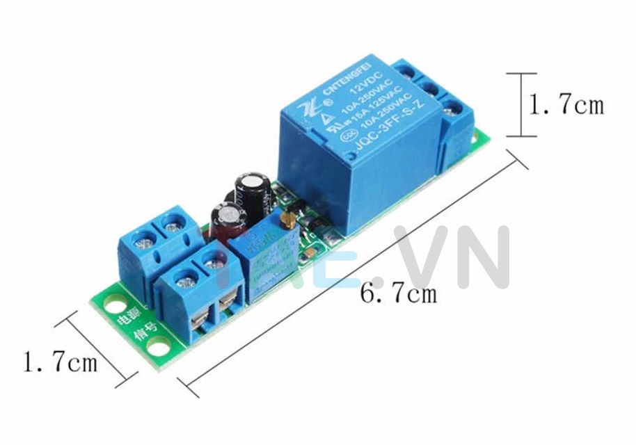 Module 12V Tạo trễ 0-25 Giây