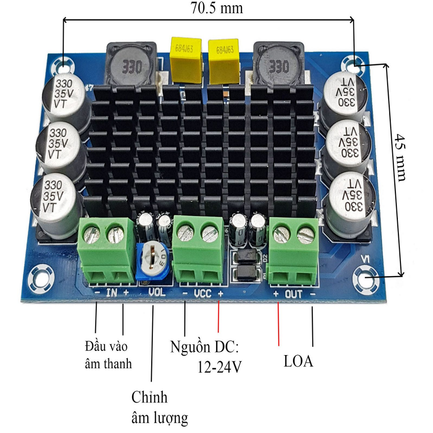 Mạch Khuếch Đại Mono 100W - TPA3116D2 - M542