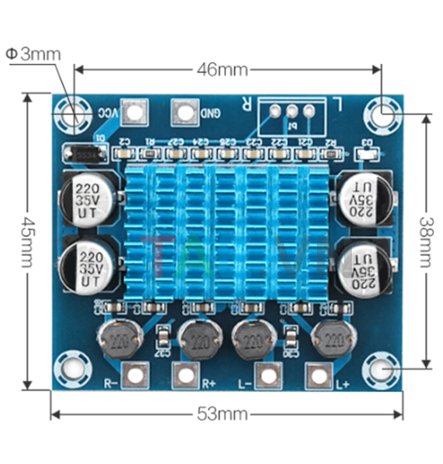 Mạch Khuếch Đại Âm Thanh XH-A232( 2*30W 12V/24V )