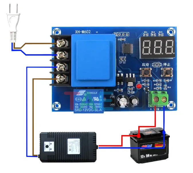 Mạch điều khiển sạc Acquy tự ngắt XH-M602 6-100V