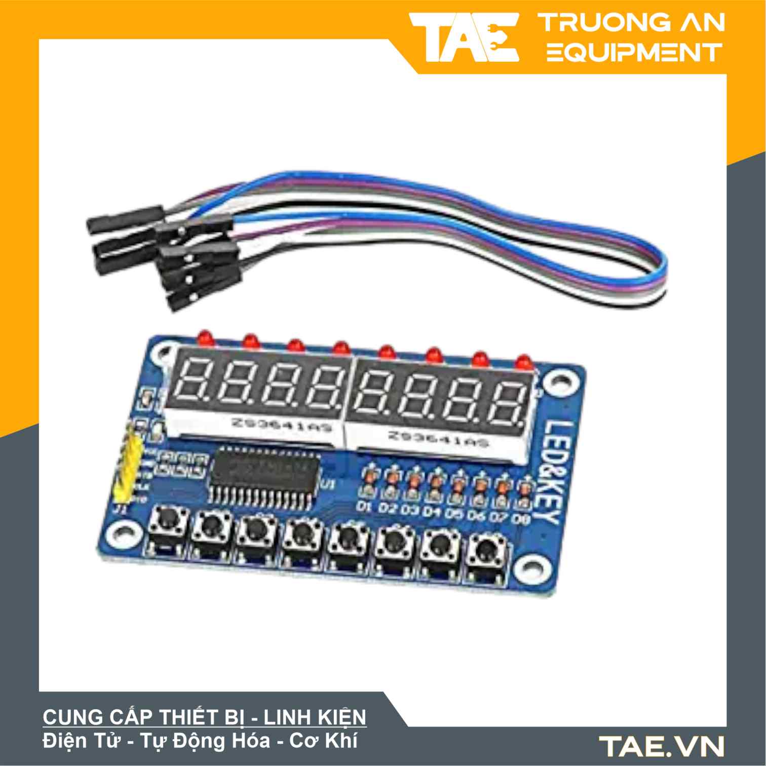 Mạch Điều Khiển Hiển Thị Led & Key TM1638 Trường An Equipment