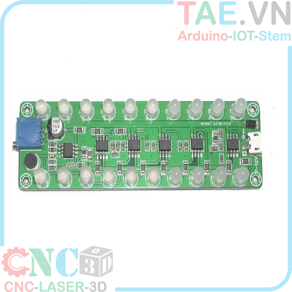Mạch Led Nháy Theo Nhạc 20 Led