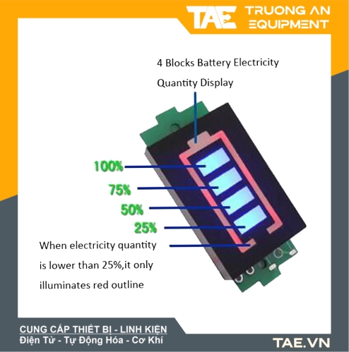 Mạch Hiển Thị Mức Pin 12.6V