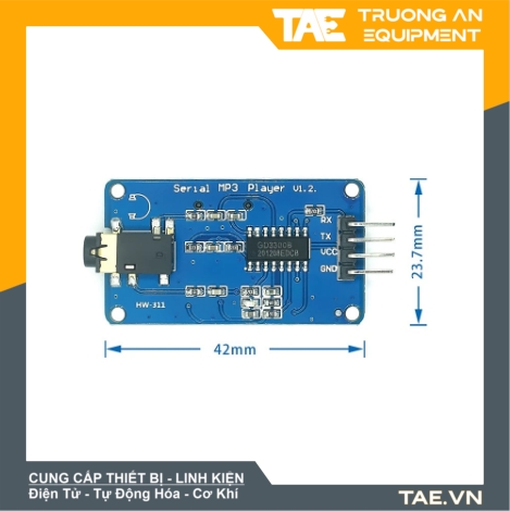 Mạch Phát Âm Thanh MP3 WAV Giao Tiếp UART YX6300