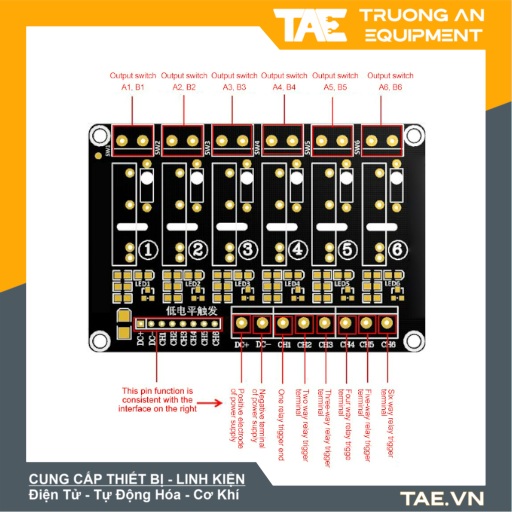 Module Relay Rắn SSR 6 Kênh