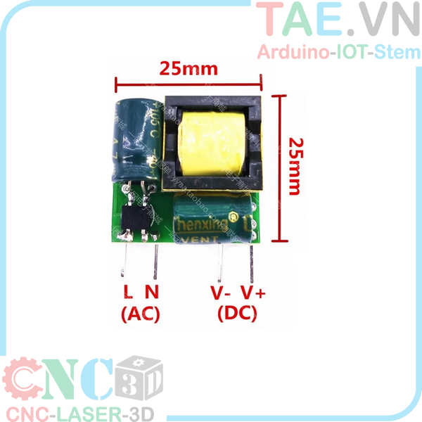 Mạch Nguồn Xung AC-DC 12VDC 4.8W