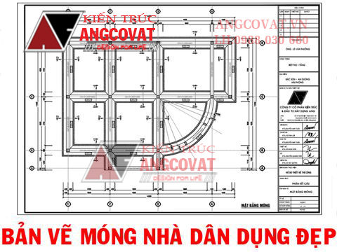 bản vẽ móng băng nhà cấp 4